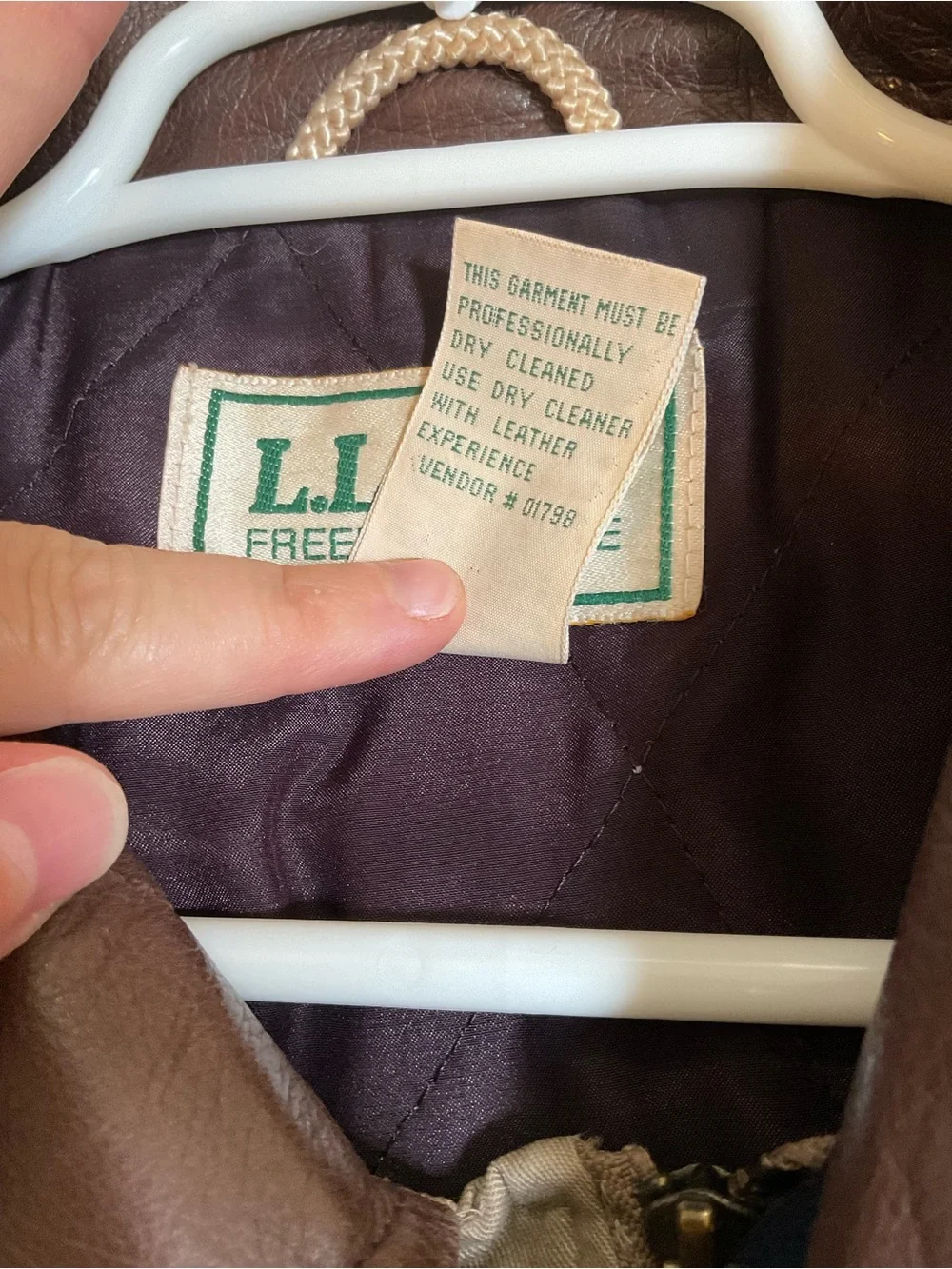 L.L. Bean Men’s Taupe Field Coat with Dark Brown Collar